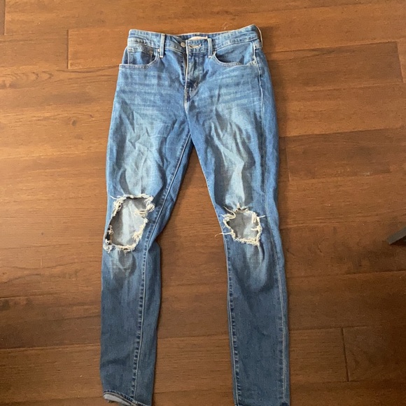 levi’s 721 high rise ripped skinny women’s jeans - Picture 4 of 6